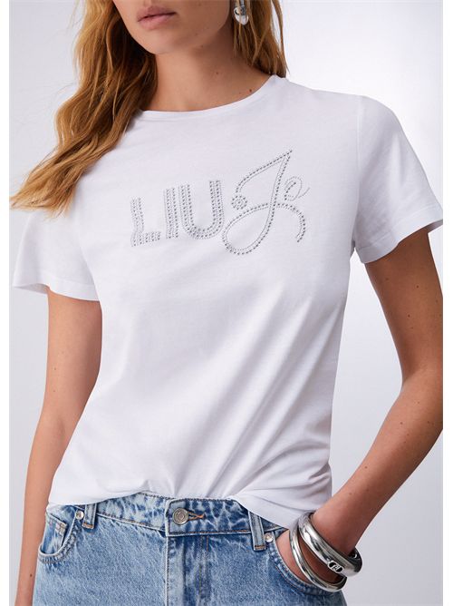 T-shirt con applicazioni LIU JO | WA6491JS923/P9353